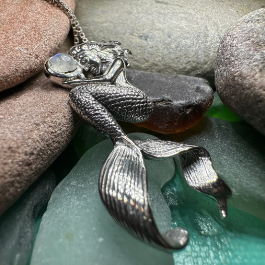 Moonstone Mermaid Necklace
