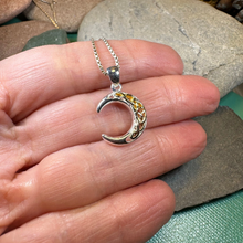 Load image into Gallery viewer, Tri-Color Crescent Moon Necklace