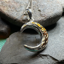 Load image into Gallery viewer, Tri-Color Crescent Moon Necklace