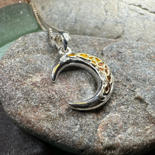Load image into Gallery viewer, Tri-Color Crescent Moon Necklace