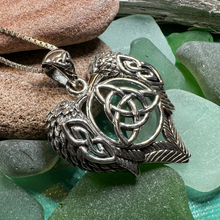 Load image into Gallery viewer, Celtic Raven Lovers Necklace