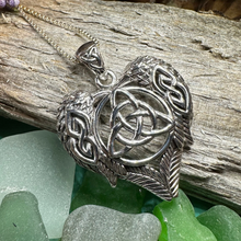 Load image into Gallery viewer, Celtic Raven Lovers Necklace