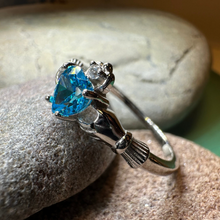 Load image into Gallery viewer, Topaz Claddagh Ring