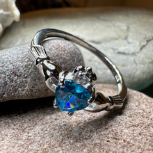 Load image into Gallery viewer, Topaz Claddagh Ring