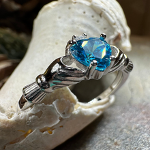 Load image into Gallery viewer, Topaz Claddagh Ring