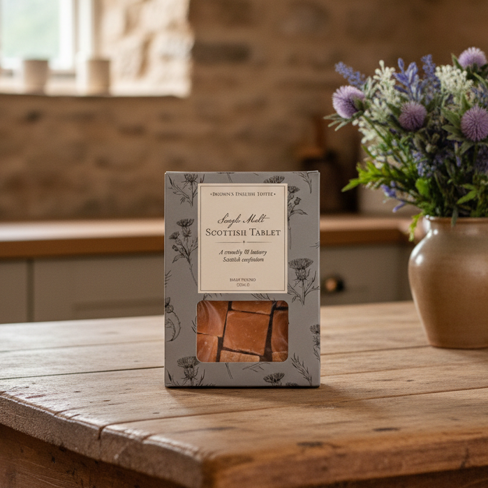 Handmade Single Malt Whisky Scottish Tablet - Authentic Scotland Candy