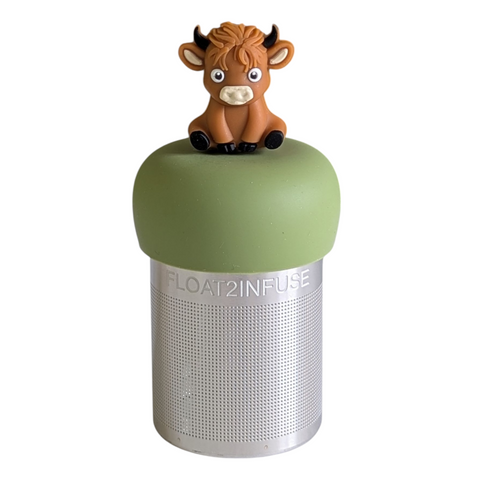 Load image into Gallery viewer, Floating Baby Highland Cow Tea Infuser - Cute Animal Tea Infuser for Loose Leaf Tea