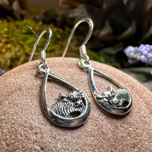 Galloway Highland Cow Earrings