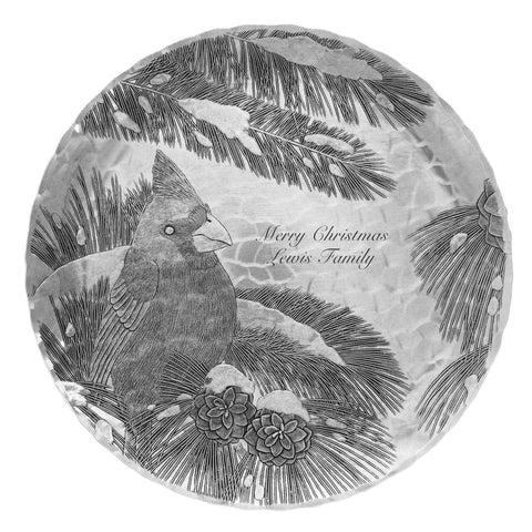 Load image into Gallery viewer, Winter Cardinal Round Plate