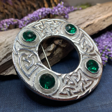 Load image into Gallery viewer, Crystal Celtic Knot Brooch