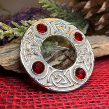 Load image into Gallery viewer, Crystal Celtic Knot Brooch