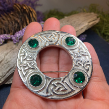 Load image into Gallery viewer, Crystal Celtic Knot Brooch