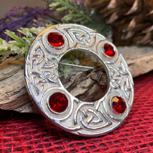 Load image into Gallery viewer, Crystal Celtic Knot Brooch