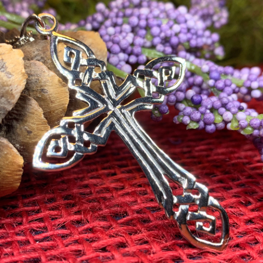 Joleen Celtic Cross Necklace Celtic Crystal Design Jewelry