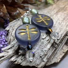 Load image into Gallery viewer, Pearl Dragonfly Earrings