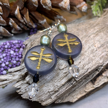 Load image into Gallery viewer, Pearl Dragonfly Earrings