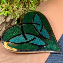 Load image into Gallery viewer, Enamel Celtic Heart Brooch
