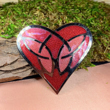 Load image into Gallery viewer, Enamel Celtic Heart Brooch