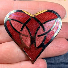 Load image into Gallery viewer, Enamel Celtic Heart Brooch