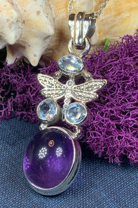 Amethyst Dragonfly Necklace 05
