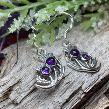 Load image into Gallery viewer, Bonnie Thistle Amethyst Earrings
