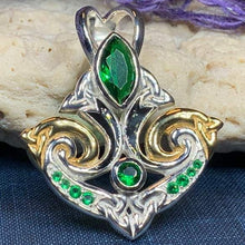 Load image into Gallery viewer, Celtic Triquetra Gemstone Necklace