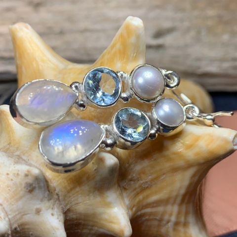 Load image into Gallery viewer, Ava Moonstone Earrings for Women