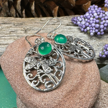 Load image into Gallery viewer, Forest Glen Dragonfly Earrings
