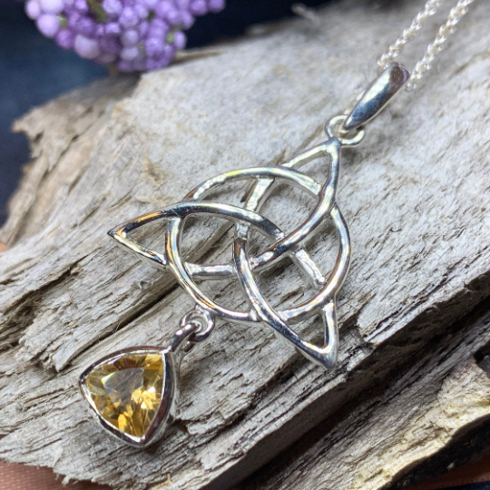 Enchanted Celtic Trinity Knot Necklace in Sterling Silver — view 11