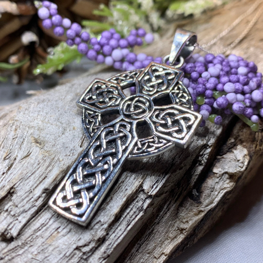 Traditional Celtic Cross Necklace — view 5