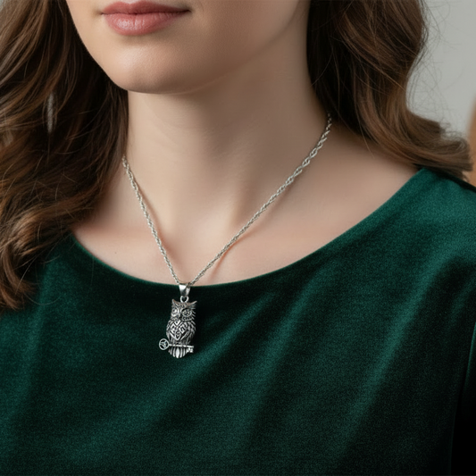 Elin Owl Necklace — view 2