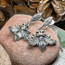 Load image into Gallery viewer, Marcasite Bee Earrings