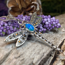 Load image into Gallery viewer, Opal Dragonfly Necklace