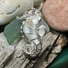 Load image into Gallery viewer, Abalone Seahorse Necklace