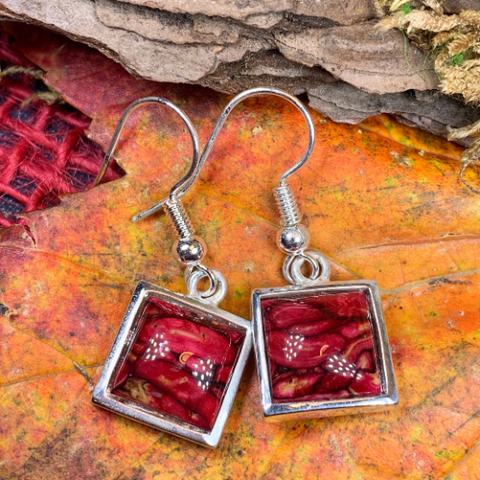 Load image into Gallery viewer, Heathergems Square Earrings - Handmade in Scotland