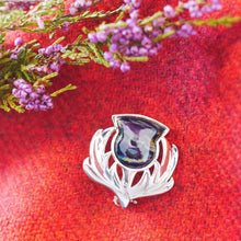Load image into Gallery viewer, Scotland Heathergems Thistle Brooch