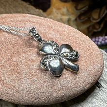 Load image into Gallery viewer, Shamrock Marcasite Necklace