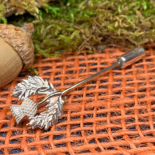 Scotland Thistle Pin in Sterling Silver