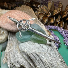 Load image into Gallery viewer, Trinity Knot Sword Kilt Pin