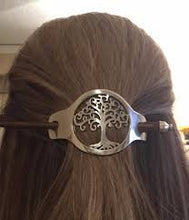 Load image into Gallery viewer, Tree of Life Hair Slide, Celtic Hair Barrette, Hair Jewelry, Shawl Pin, Celtic Tree, Celtic Barrette, Mom Gift, Friendship Gift