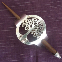 Load image into Gallery viewer, Tree of Life Hair Slide, Celtic Hair Barrette, Hair Jewelry, Shawl Pin, Celtic Tree, Celtic Barrette, Mom Gift, Friendship Gift