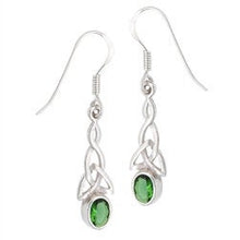 Load image into Gallery viewer, Celtic Trinity Knot Crystal Earrings