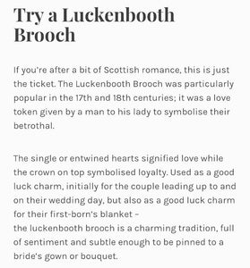 Luckenbooth Brooch, Scotland Pin, Celtic Jewelry, Heathergem Brooch, Bridal Pin, Anniversary Gift, Outlander Gift, Heart Brooch, Bride Gift