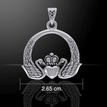 Load image into Gallery viewer, Swan Claddagh Necklace
