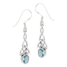 Load image into Gallery viewer, Celtic Trinity Knot Crystal Earrings