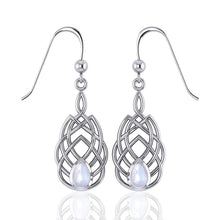 Load image into Gallery viewer, Sterling Silver earrings features traditional Celtic designs symbolizing love and friendship. Perfect gift for Celtic heritage.