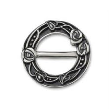 Load image into Gallery viewer, Celtic Roses Scarf Ring, Scotland Jewelry, Mackintosh Jewelry, Flower Jewelry, Celtic Jewelry, Mom Gift, Wife Gift, Celtic Scarf Slide