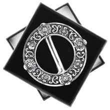 Load image into Gallery viewer, Thistle Scarf Ring, Scotland Jewelry, Celtic Jewelry, Flower Jewelry, Outlander Jewelry, Mom Gift, Wife Gift, Sister Gift, Friend Gift