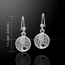 Load image into Gallery viewer, Yin Yang Earrings, Celtic Knot Jewelry, Trinity Knot Earrings, Celtic Jewelry, Irish Jewelry, Wiccan Jewelry, Celtic Earrings, Pagan Jewelry

