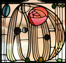 Load image into Gallery viewer, Mackintosh Earrings, Scotland Jewelry, Scottish Jewelry, Art Deco Jewelry, Anniversary Gift, Flower Earrings, Nature Jewelry, Amethyst Gift